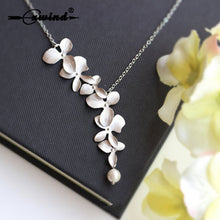 Load image into Gallery viewer, Cxwind Fashion Orchid Flower Pendant Boho Flower Necklace Charm Jewelry For Women Party Dress Accessories Gift
