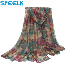 Load image into Gallery viewer, 2019 Women Spring Autumn Scarf Fashion Balinese cotton linen Scarves Shawls And Wraps Lady Foulard Flower Hijab Stoles Wholesale