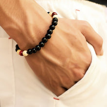 Load image into Gallery viewer, Lava Stone Men Bracelet Natural Moonstone Bead Tibetan Buddha Bracelet Chakra Diffuser Bracelets Men Jewelry Gifts Drop Shipping