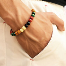 Load image into Gallery viewer, Lava Stone Men Bracelet Natural Moonstone Bead Tibetan Buddha Bracelet Chakra Diffuser Bracelets Men Jewelry Gifts Drop Shipping