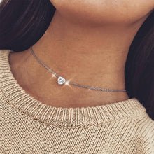 Load image into Gallery viewer, New Fashion Statement Pendant Necklace Trendy Women's Simple Choker Necklace Long Sliver Chain Collier Femme Party  Jewelry Gift