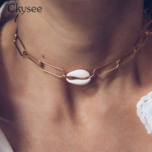 Load image into Gallery viewer, New Fashion Statement Pendant Necklace Trendy Women's Simple Choker Necklace Long Sliver Chain Collier Femme Party  Jewelry Gift