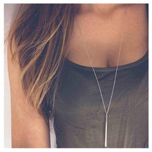 Load image into Gallery viewer, New Fashion Statement Pendant Necklace Trendy Women's Simple Choker Necklace Long Sliver Chain Collier Femme Party  Jewelry Gift