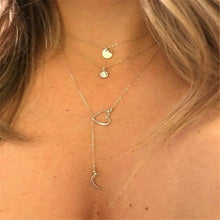Load image into Gallery viewer, New Fashion Statement Pendant Necklace Trendy Women's Simple Choker Necklace Long Sliver Chain Collier Femme Party  Jewelry Gift