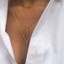 Load image into Gallery viewer, New Fashion Statement Pendant Necklace Trendy Women's Simple Choker Necklace Long Sliver Chain Collier Femme Party  Jewelry Gift
