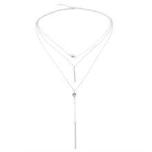 Load image into Gallery viewer, New Fashion Statement Pendant Necklace Trendy Women's Simple Choker Necklace Long Sliver Chain Collier Femme Party  Jewelry Gift