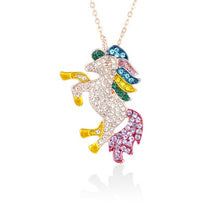 Load image into Gallery viewer, Cute Unicorn Necklace Fashion Cartoon Horse Jewelry Accessories For Girls Children Kids Women Party Animal Pendant Bracelet Set