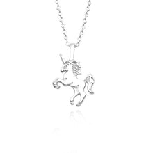Load image into Gallery viewer, Cute Unicorn Necklace Fashion Cartoon Horse Jewelry Accessories For Girls Children Kids Women Party Animal Pendant Bracelet Set