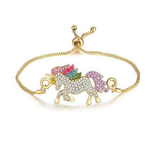 Load image into Gallery viewer, Cute Unicorn Necklace Fashion Cartoon Horse Jewelry Accessories For Girls Children Kids Women Party Animal Pendant Bracelet Set