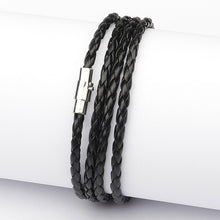 Load image into Gallery viewer, Boyfriend Fashion Bangle Jewelry Beads Woven Wristband Rope Braided Bracelet Punk Multilayer Leather 3Pcs/set Mens Ethnic