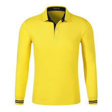 Load image into Gallery viewer, Fall Breathable Cotton Slim Polo Shirt Men Long Sleeve Fashion Collar Fitness Solid Male Golf Solid Color Workwear Customization
