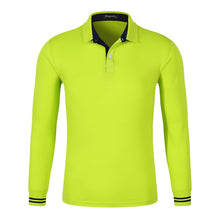 Load image into Gallery viewer, Fall Breathable Cotton Slim Polo Shirt Men Long Sleeve Fashion Collar Fitness Solid Male Golf Solid Color Workwear Customization