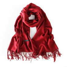 Load image into Gallery viewer, 2019 luxury brand soild cashmere women scarf winter warm shawl and wraps bandana pashmina soft long female foulard thick blanket