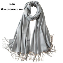 Load image into Gallery viewer, 2019 luxury brand soild cashmere women scarf winter warm shawl and wraps bandana pashmina soft long female foulard thick blanket