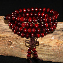 Load image into Gallery viewer, 108 Wooden Beaded Bracelet Men Wenge Prayer Beads Tibetan Buddhist Mala Rosary Bracelets For Women  Wood pulsera hombre Jewelry