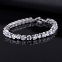 Load image into Gallery viewer, Luxury 4mm Cubic Zirconia Tennis Bracelets Iced Out Chain Crystal Wedding Bracelet For Women Men Gold Silver Bracelet Jewelry