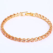 Load image into Gallery viewer, Luxury 4mm Cubic Zirconia Tennis Bracelets Iced Out Chain Crystal Wedding Bracelet For Women Men Gold Silver Bracelet Jewelry